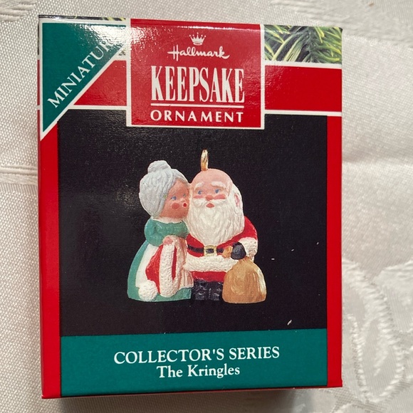 NRFB HALLMARK Keepsake orn. The Kringles 1990 mini, Santa & Mrs. $20 - Picture 2 of 4